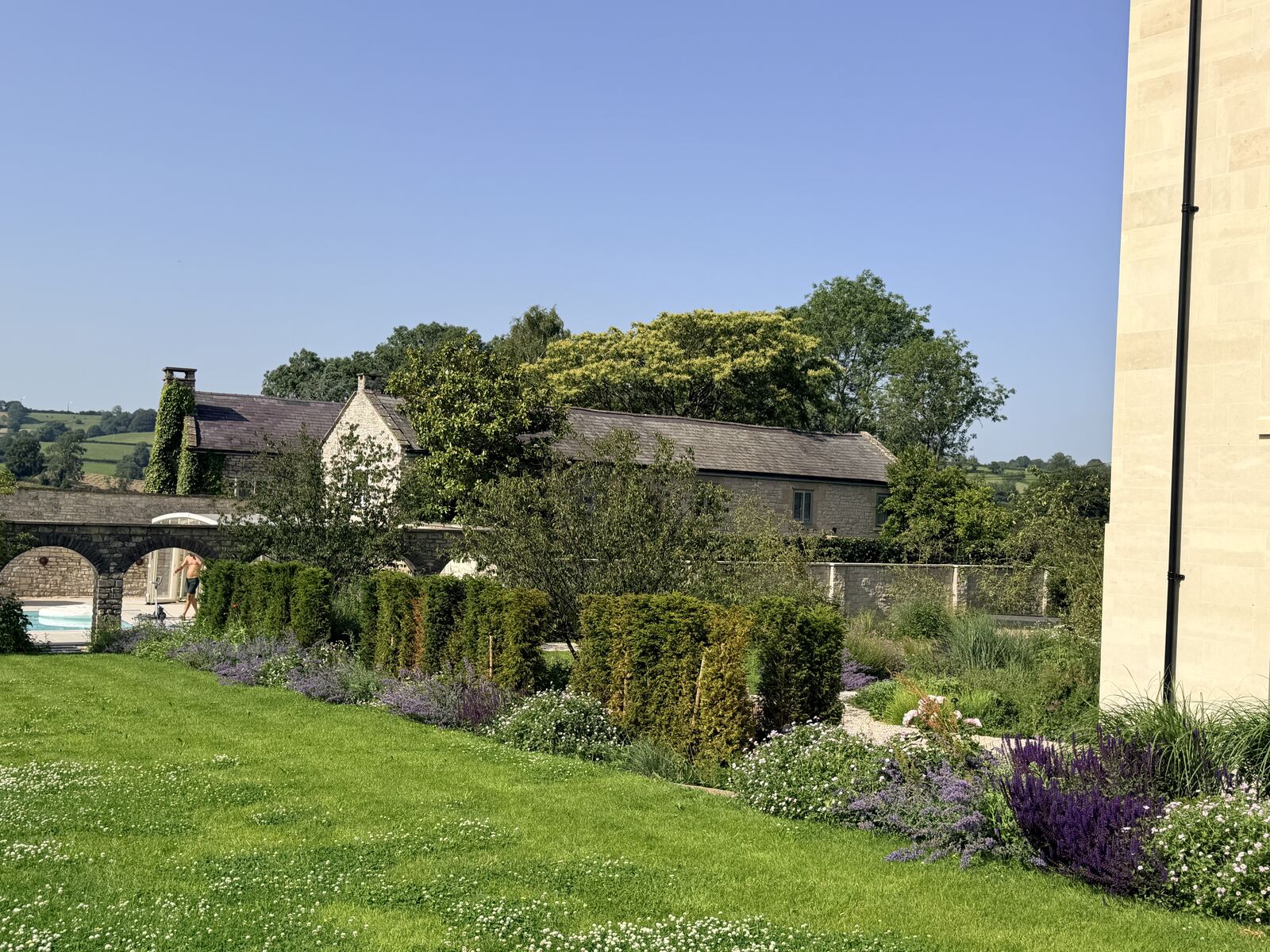 Stone arches and countryside views